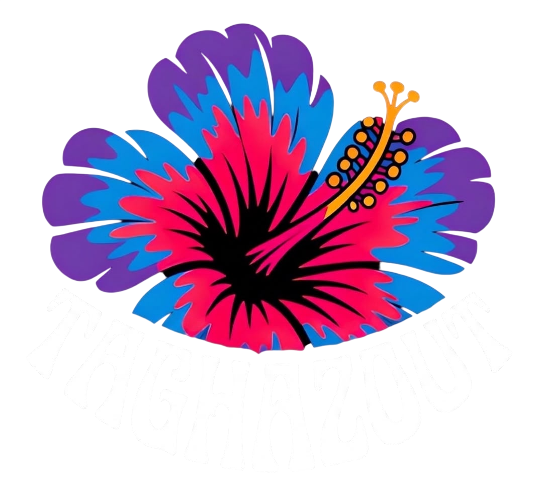 Postcard 8 — Taghazout hibiscus flower design