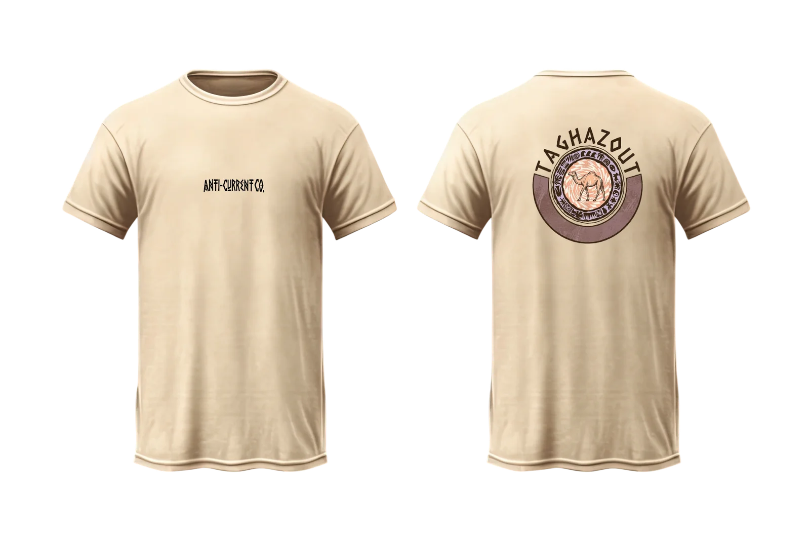 Anti-Current Co. Taghazout Emblem T-Shirt | Vintage Surf Badge Graphic Tee