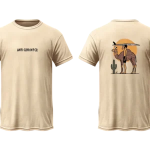 Anti-Current Co. Nomad Surf T-Shirt | Desert Camel Graphic Tee — Beige