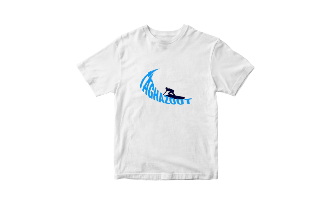 Anti-Current Co. Taghazout Wave T-Shirt | Minimalist Surf Graphic Tee — White